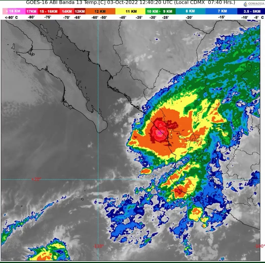 Con vientos de 140 km/h “Orlene” tocó tierra; hay 400 evacuados en Sinaloa. Noticias en tiempo real